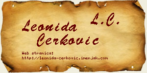 Leonida Čerković vizit kartica